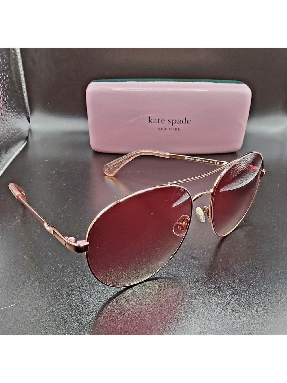 Kate Spade Aviator Sunglasses 58MM Joshelle Rose Gold - Picture 3 of 8